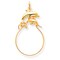 10K Yellow Gold Double Dolphin Charm Holder Jewelry 45mm x 26mm